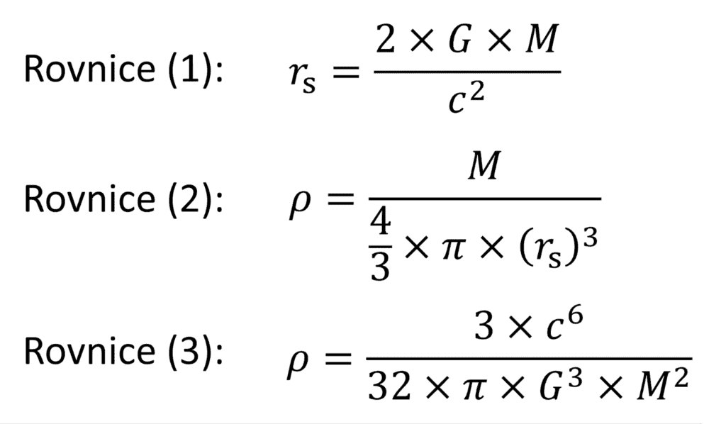 Jak se určuje velikost černé díry? 1 0815 f1