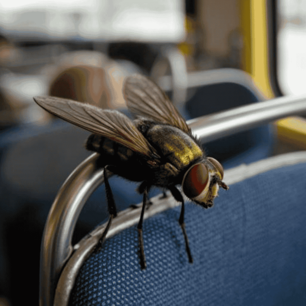 Moucha v autobuse