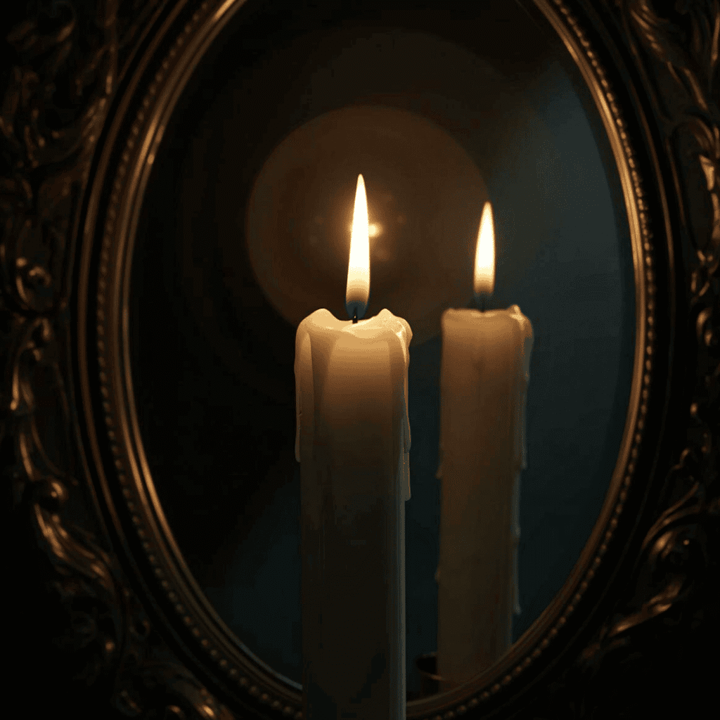 Svíčka v zrcadlové kouli